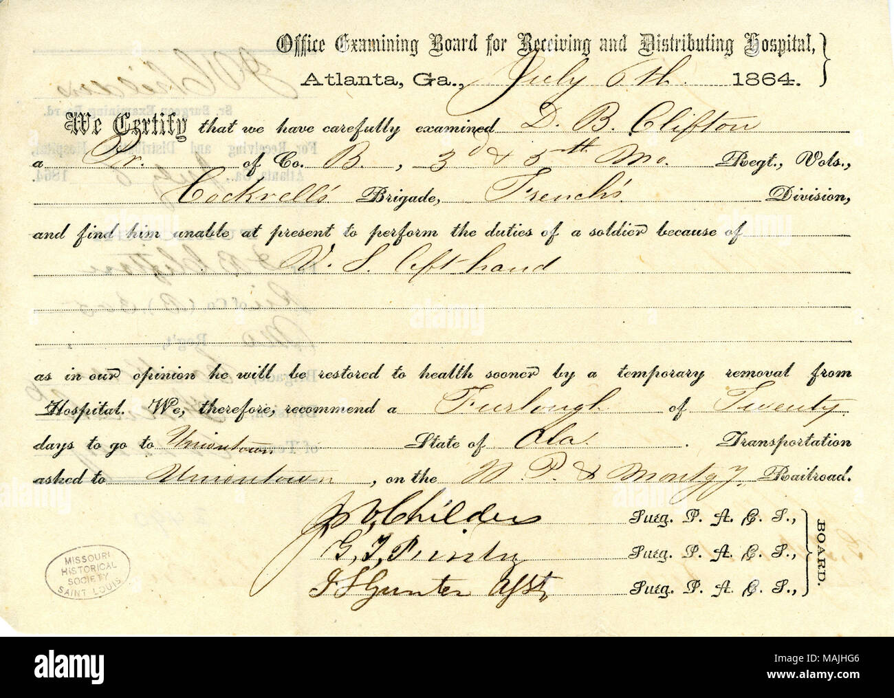 medical certificate for fever