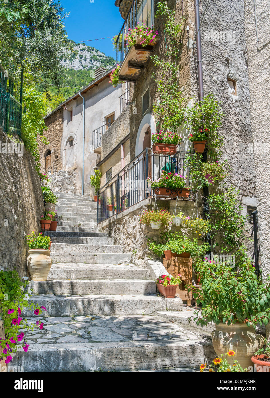 Scenic sight in Pacentro, province of L'Aquila, Abruzzo, central Italy