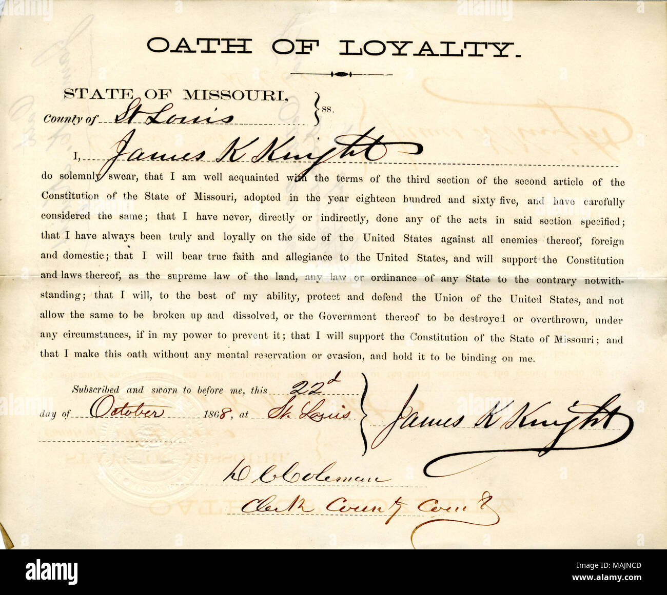 Knight swears oath hires stock photography and images Alamy