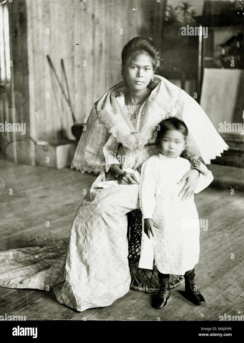 Title: 'A Civilized Visayan.' [Philippine Reservation in the Department of Anthropology exhibit at the 1904 World's Fair].  . 1904. Stock Photo