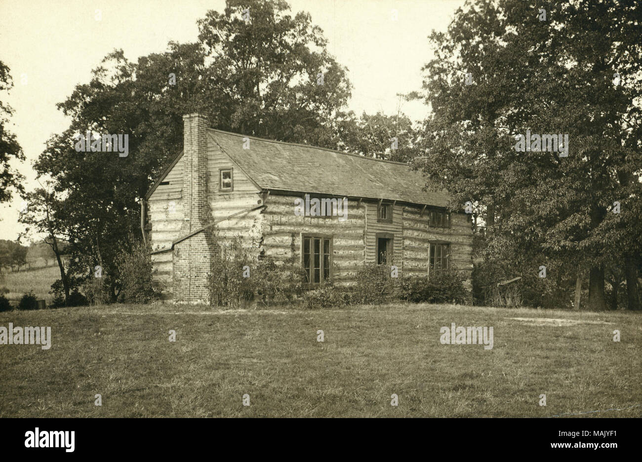 Title: Ulysses S. Grant Farm 'Hardscrabble.' Built 1854.  . 1912. Oscar C. Kuehn Stock Photo