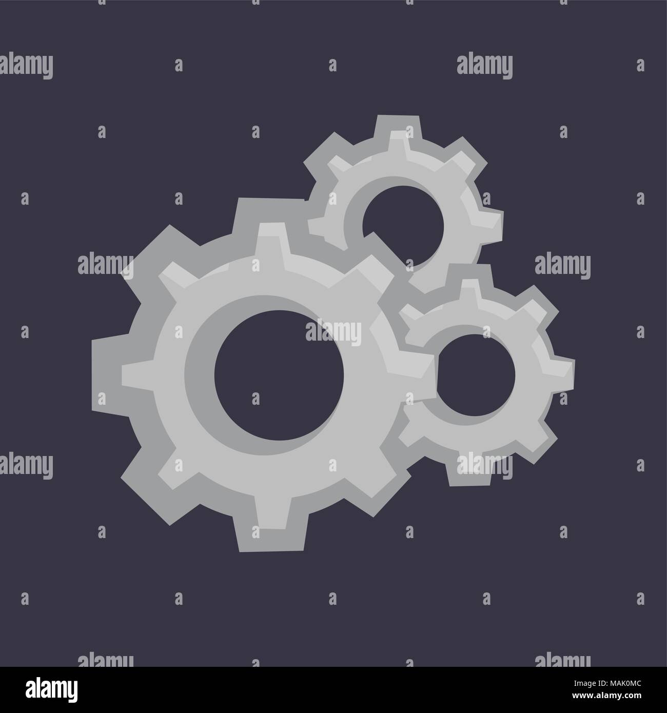 gear wheels over black background, colorful design. vector illustration ...