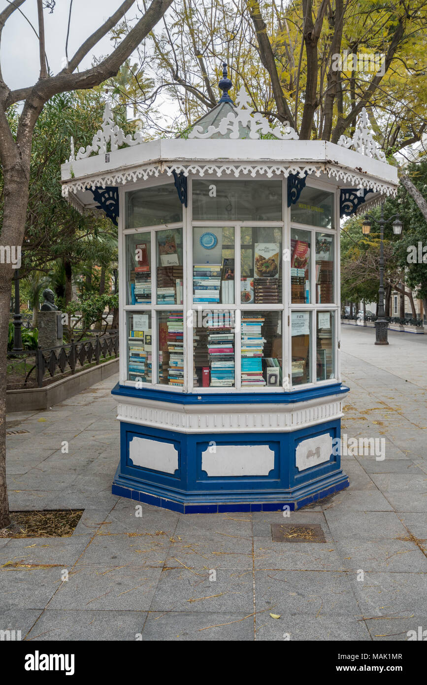 Bookstore in Plaza de Mina of Cadiz, Southern Spain Stock Photo