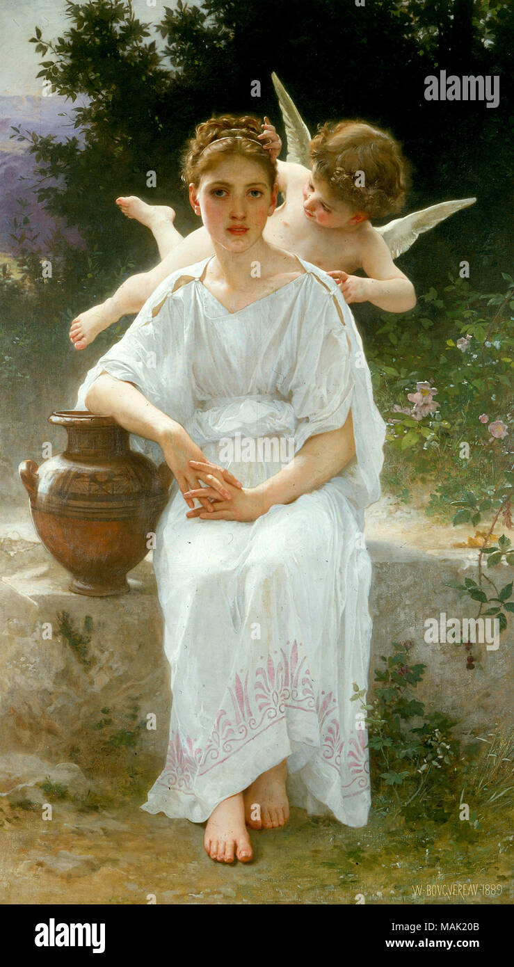 Les Murmures de L’Amour by William Bouguereau Stock Photo
