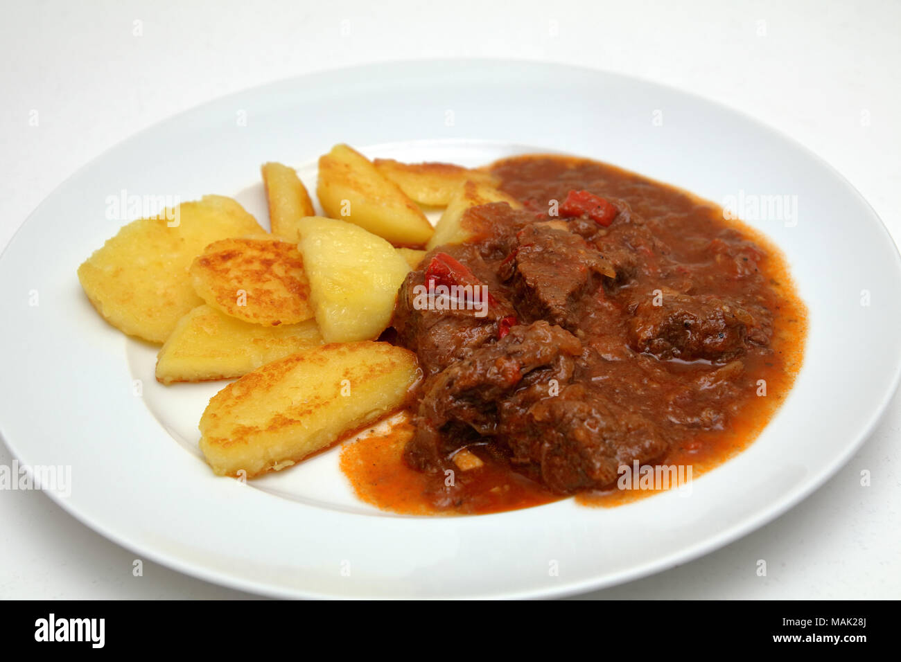 goulash with dumpling Stock Photo