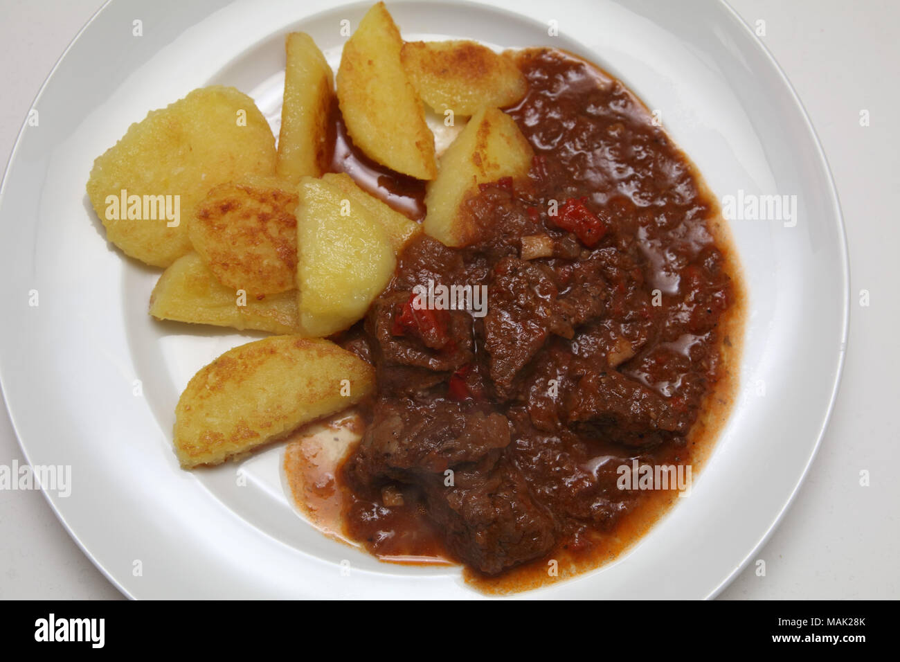 goulash with dumpling Stock Photo