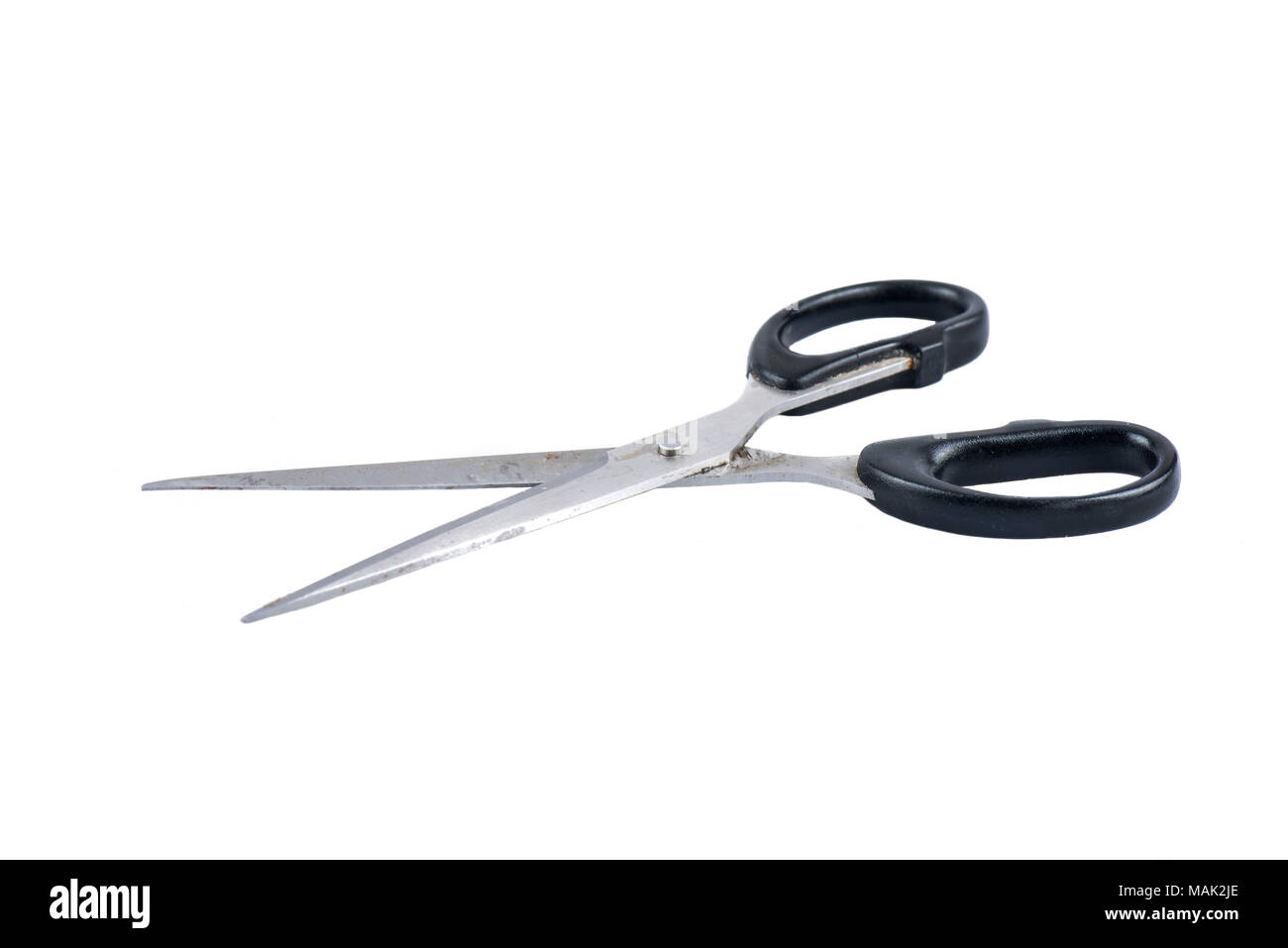 Dirty scissors isolated on white background Stock Photo - Alamy