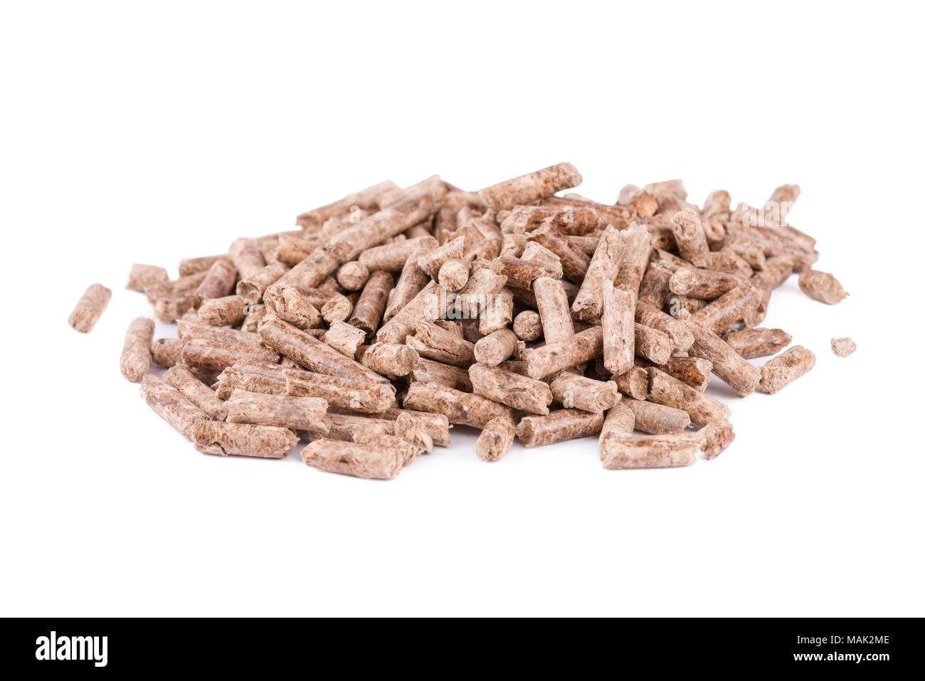Production of wood pellets. A type of wood fuel. Sawdust is