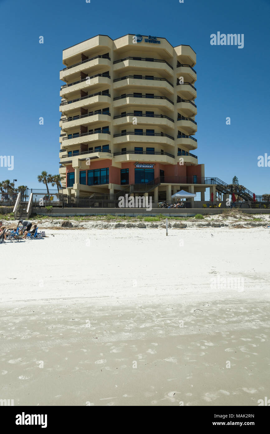 Best Western Hotel New Smyrna Beach Front Hotel Stock Photo