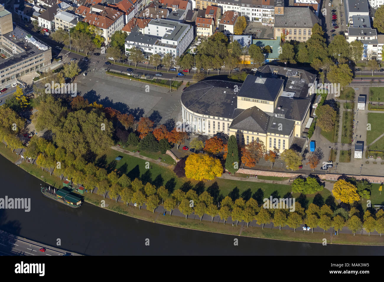 Aerial View Saarland State Theater Gmbh Saarbrucken Saarland
