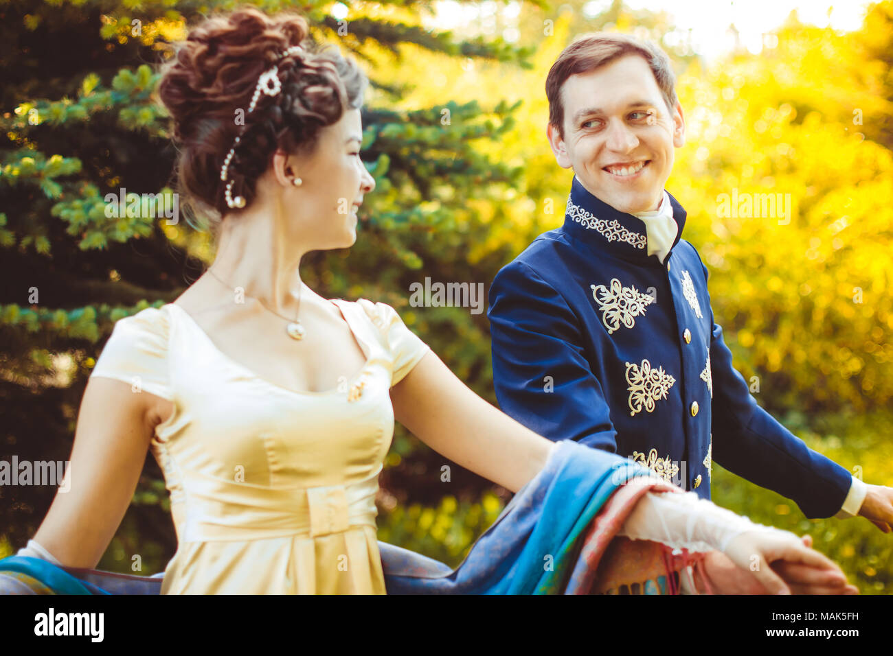 These romantic happy moments of wedding couple Stock Photo - Alamy