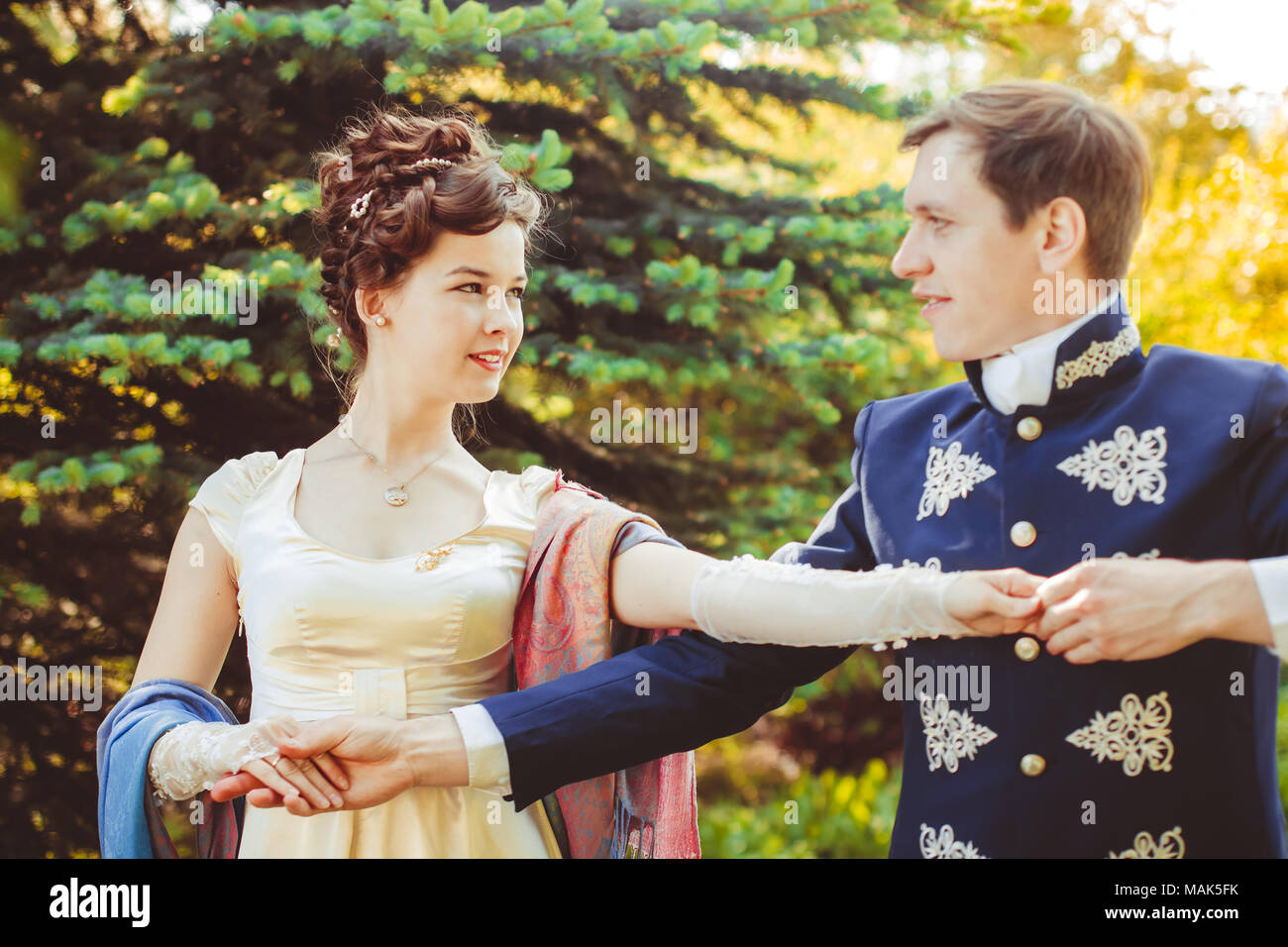 These romantic happy moments of wedding couple Stock Photo - Alamy