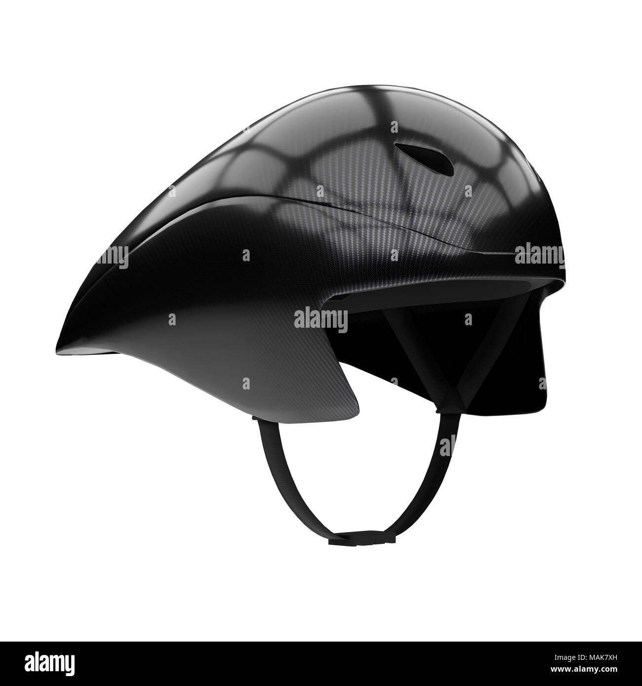 Time trial bicycle carbon helmet Stock Photo