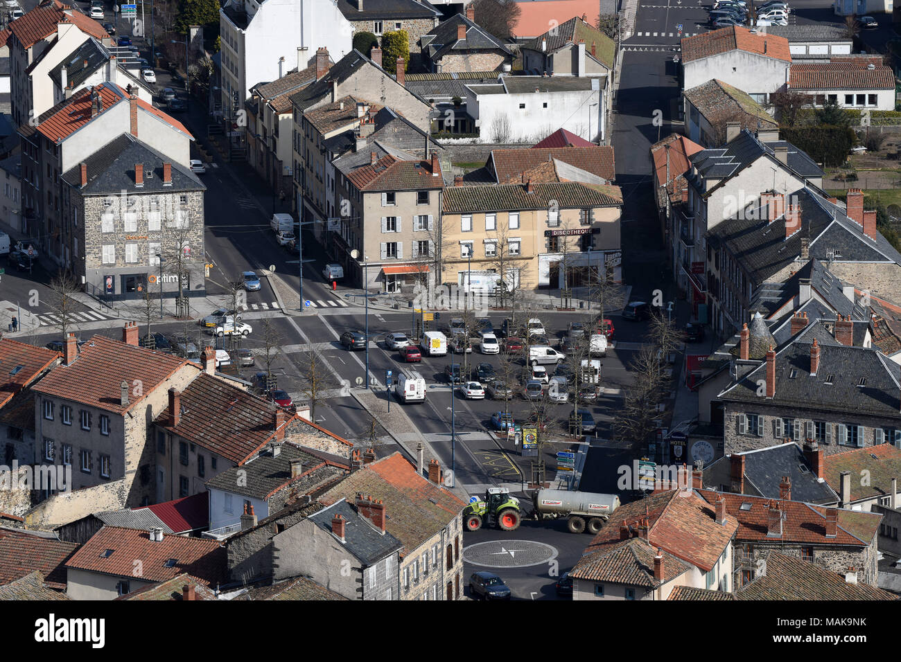 Saint-Flour in the Auvergne region of France Stock Photo