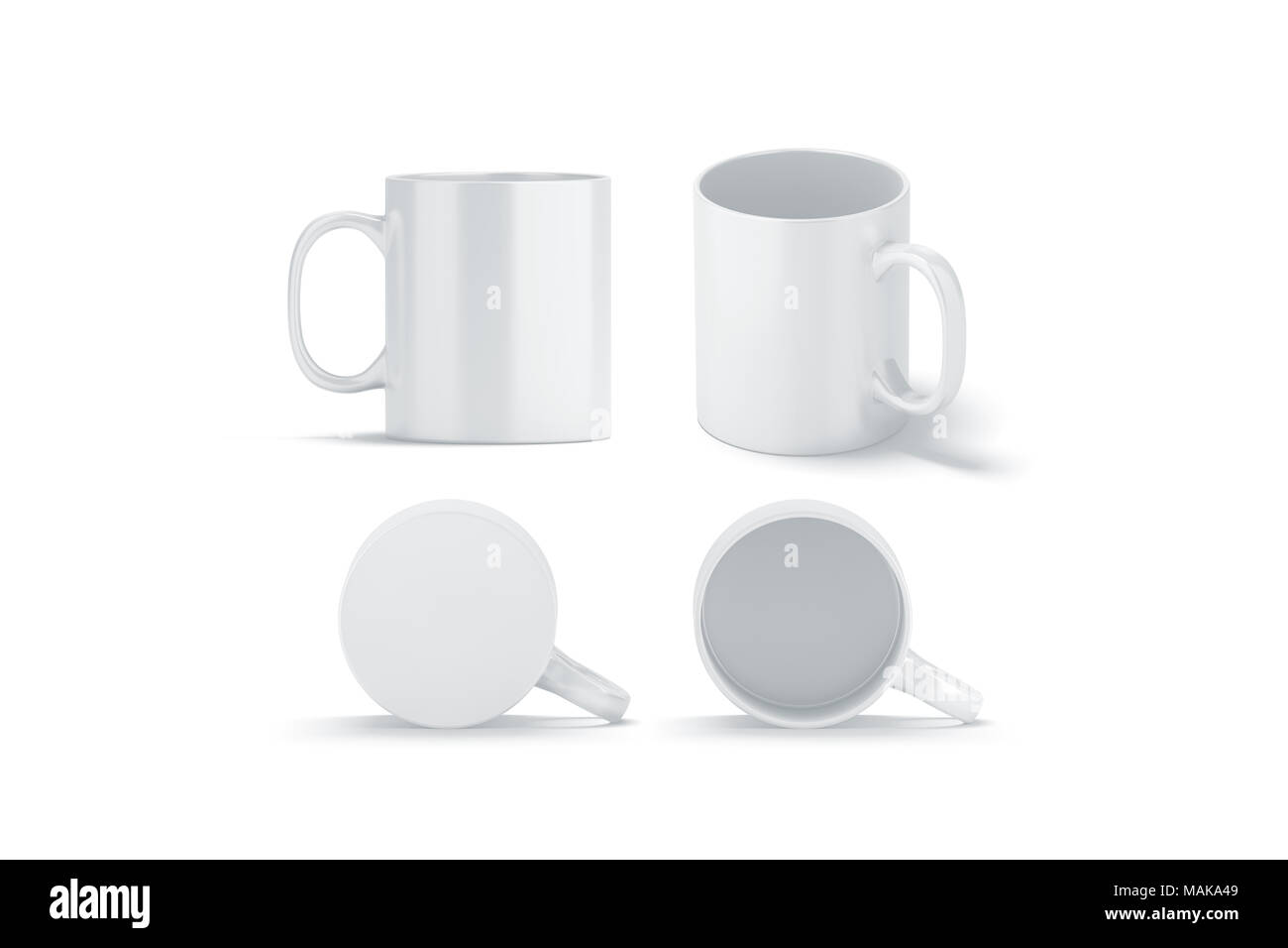 Glass mug transparent coffee cup mockup Royalty Free Vector