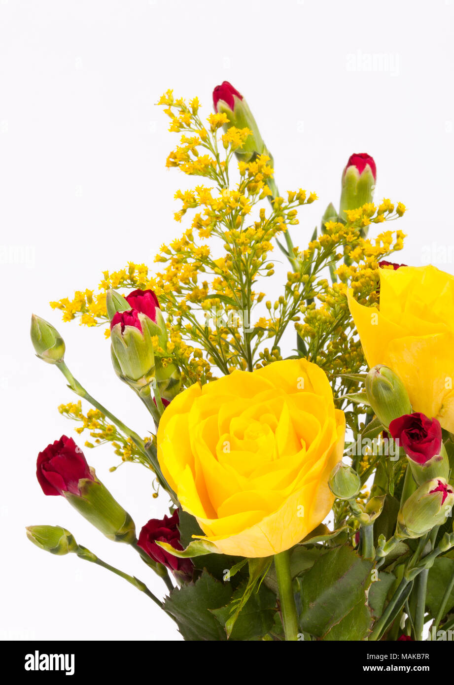 Red And R Yellow Roses Yellow Roses and Red Chrysanthemums Stock Photo - Alamy
