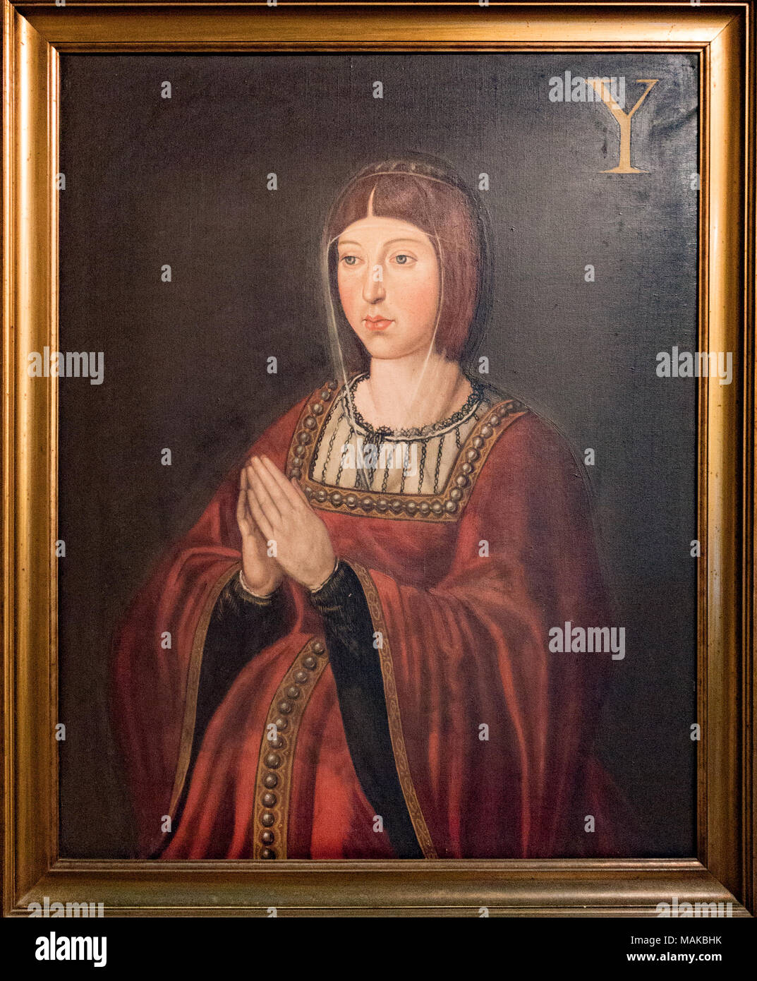 Portrait of Queen Isabella 1 of Castile. Stock Photo