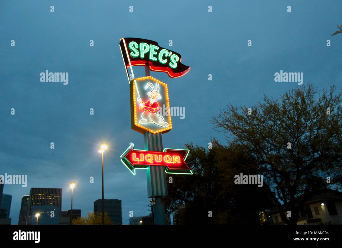 a specs liquor store sign houston texas USA Stock Photo Alamy