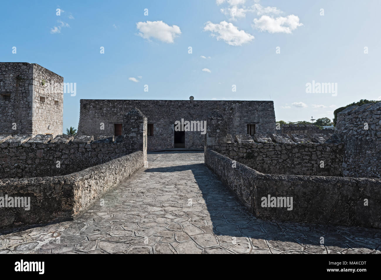 Fort and Museum of San Felipe Bacalar, Quintana Roo, Mexico Stock Photo
