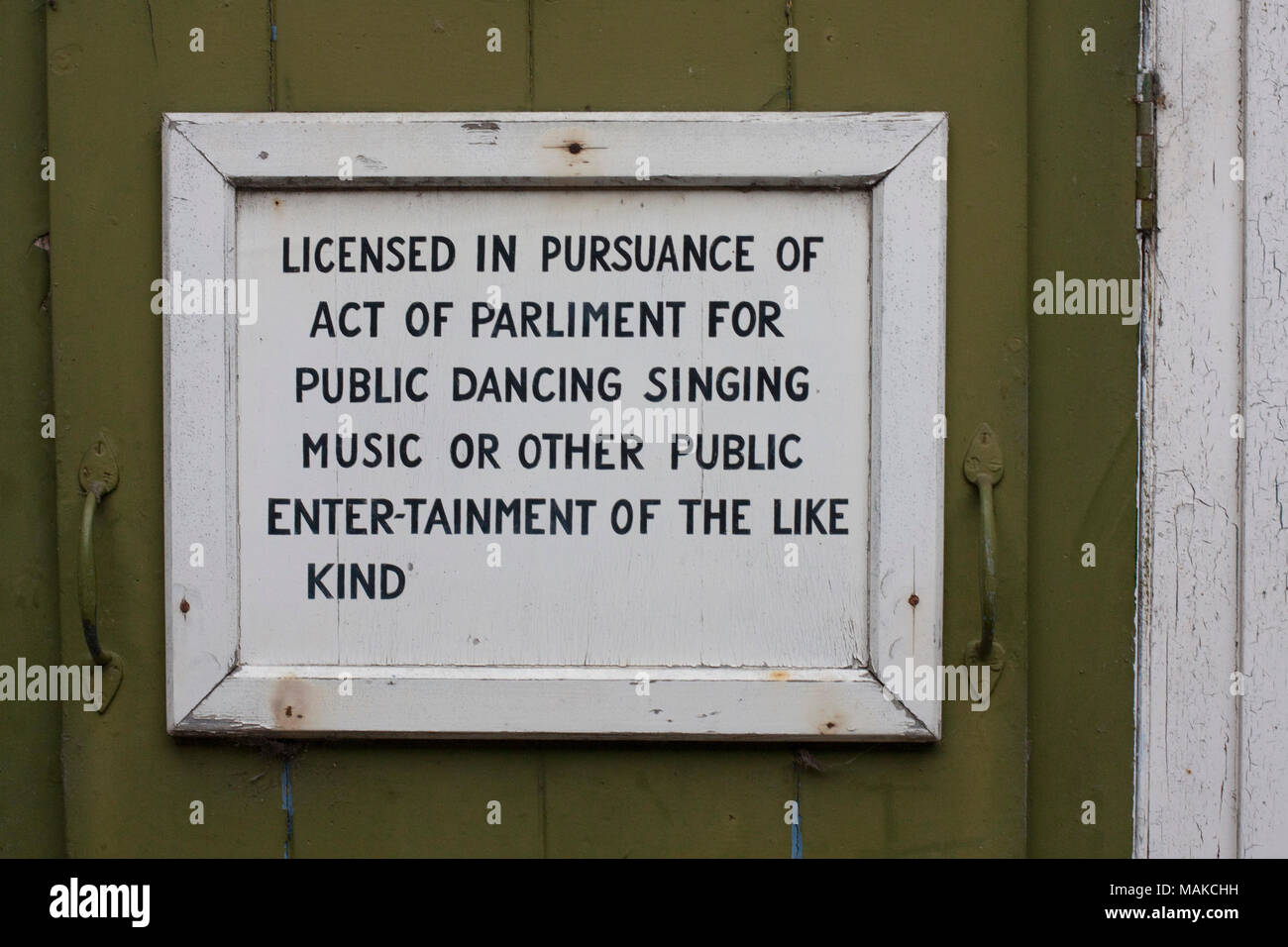 Bad spelling and an odd hyphen in a Suffolk notice Stock Photo