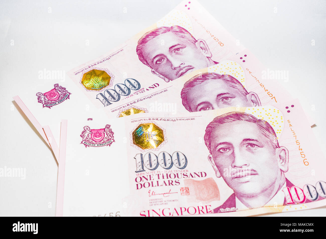 Singapore Dollar Isolated, Banknote Singapore on White background, The Singapore  dollar is the official currency of Singapore Stock Photo - Alamy