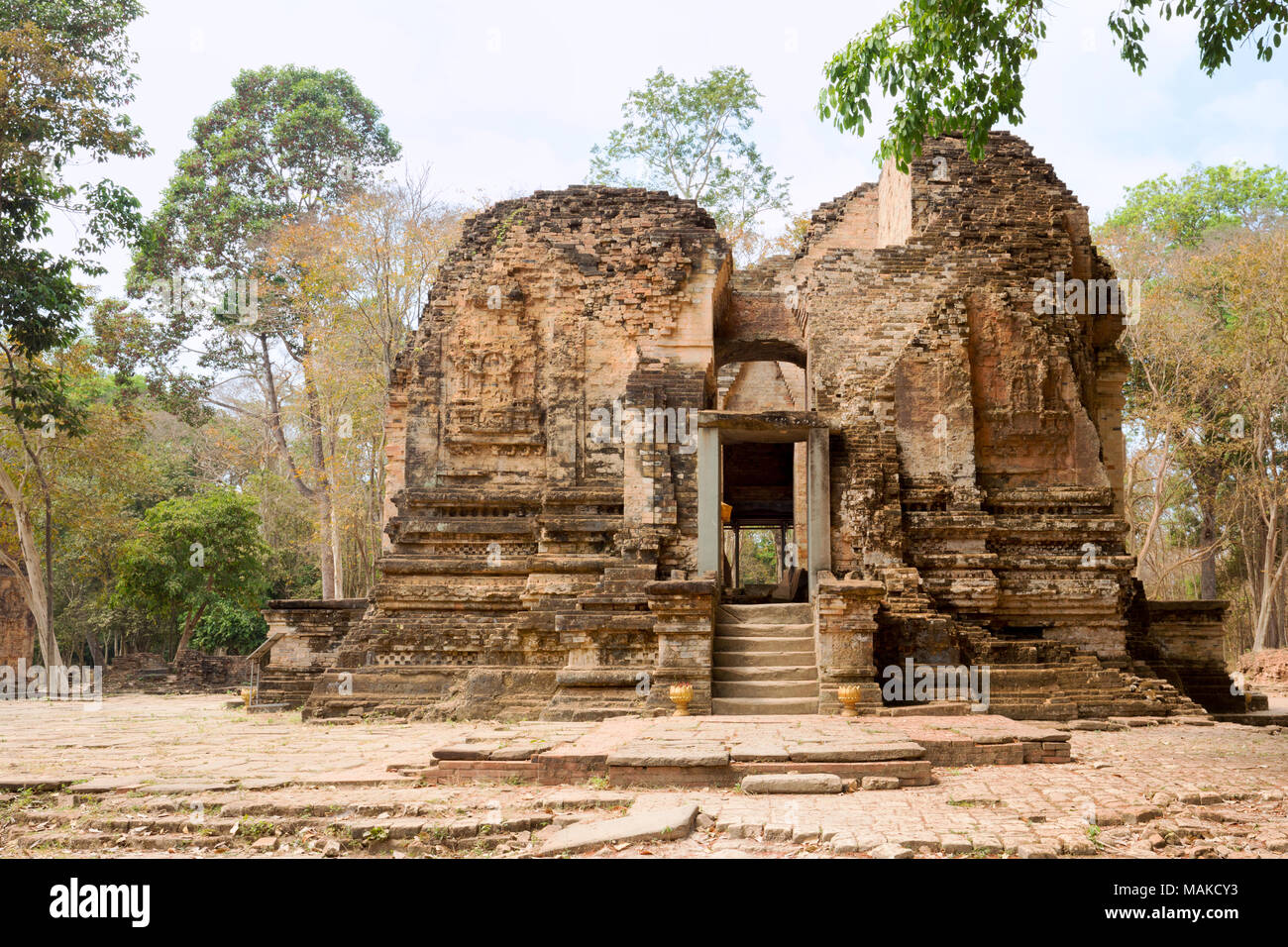 Tower NI at Sambor Prei Kuk, UNESCO World heritage site, Kampong Thom, Cambodia, Asia Stock Photo