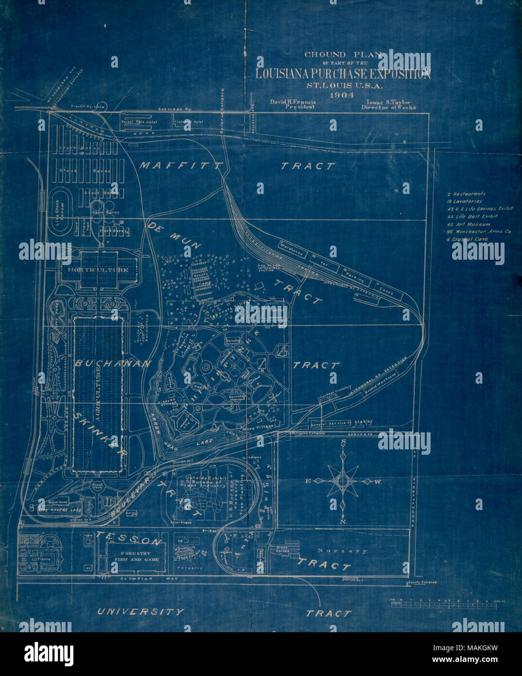 Details Rented Lands Title Blueprint Ground Plan Of Part Of The Louisiana Purchase Exposition Ca 1904 Circa 1904 Stock Photo Alamy