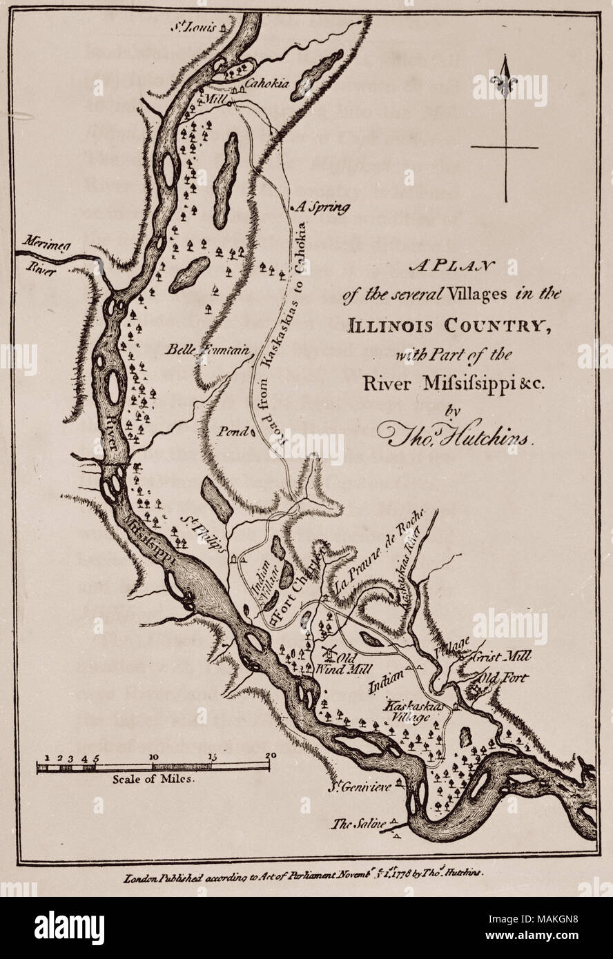 Plan of several villages in the illinois country hires stock photography and images Alamy