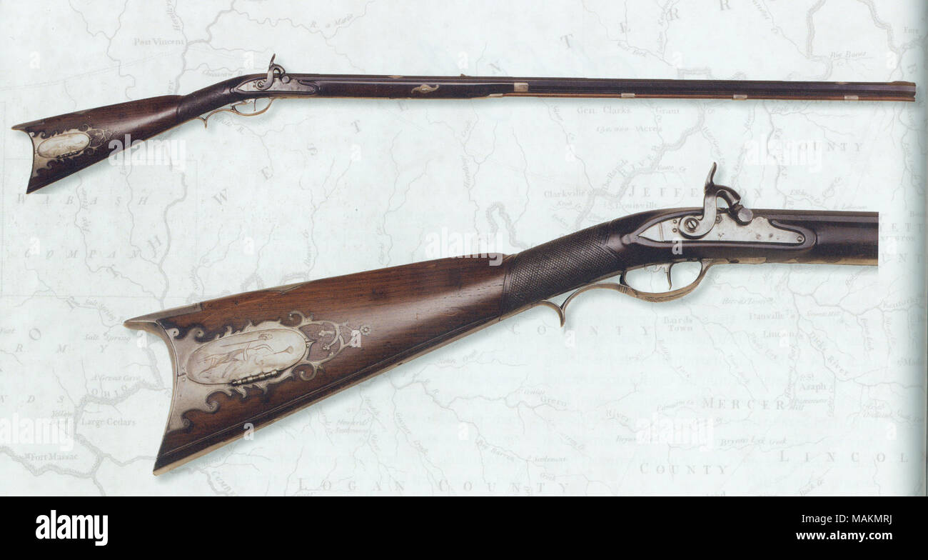 .36 caliber muzzleloading flintlock rifle converted to percussion. The