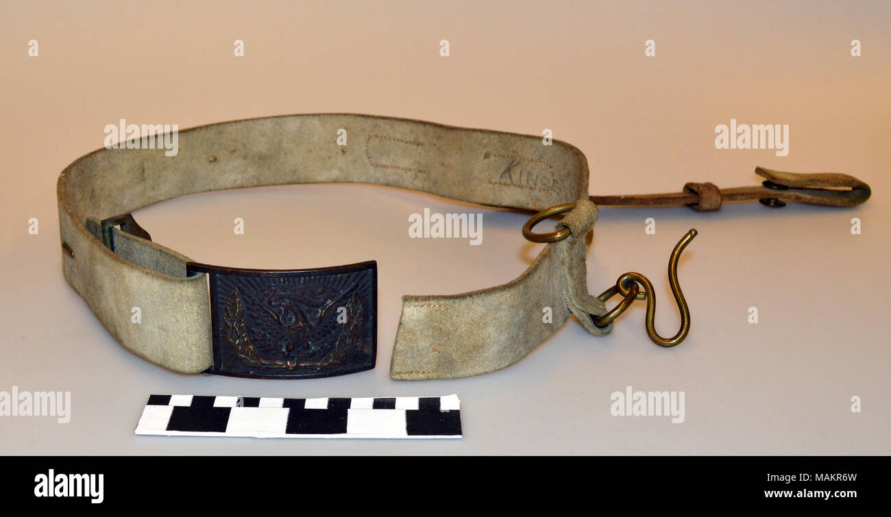 Civil War era sword belt. Title: Civil War Sword Belt  . between 1859 and 1865. Stock Photo