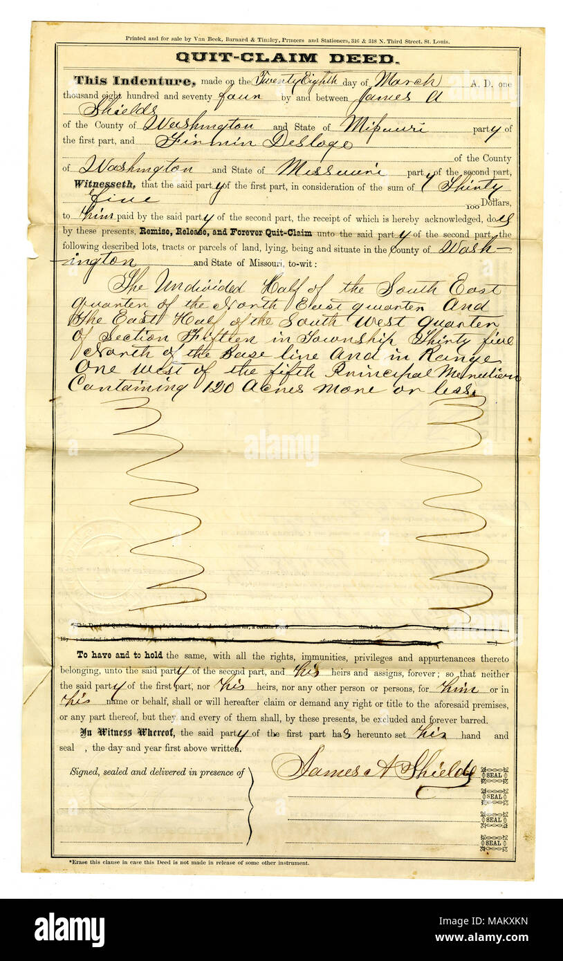 Deed of conveyance hi-res stock photography and images - Alamy