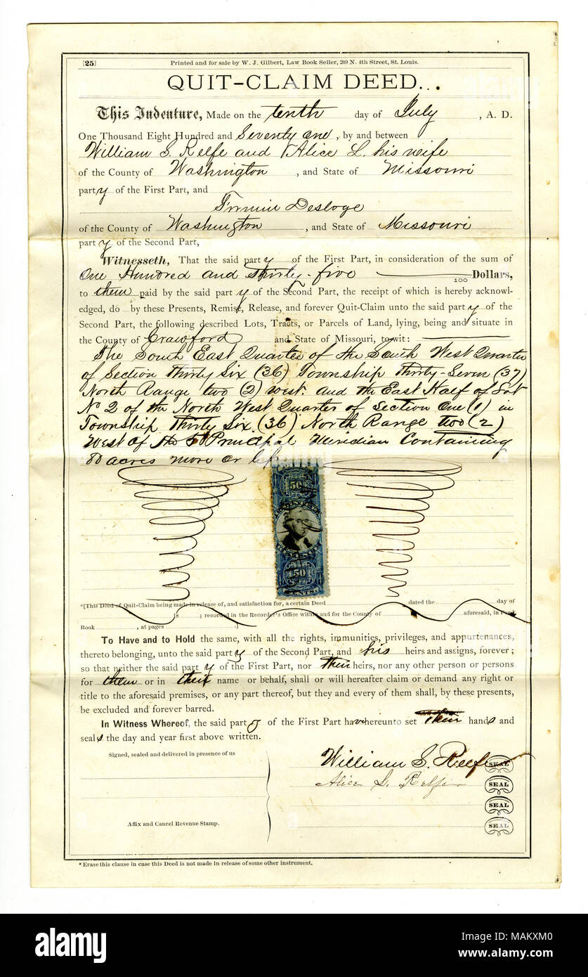 Deed of conveyance hi-res stock photography and images - Alamy
