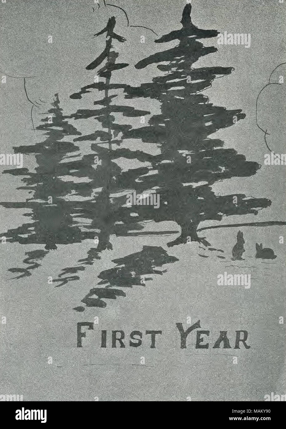 'First Year' artwork featured in East Texas State Normal College's 1921 Locust yearbook.  . 1921. Stock Photo
