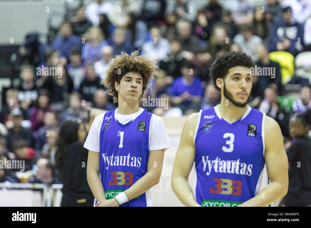 LiAngelo Ball 3 Lithuania Vytautas White Basketball Jersey