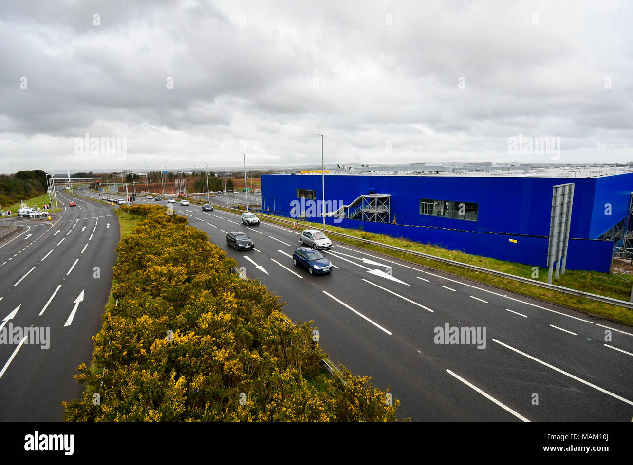 Exeter, Devon, UK. 2nd April 2018. Constuction of the new £80 million