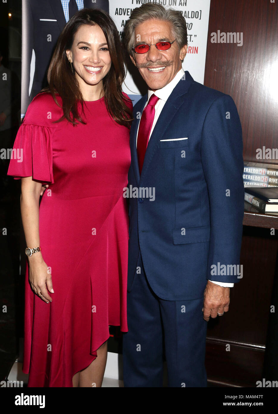 New York City, New York, USA. 2nd Apr, 2018. News personality GERALDO  RIVERA and his wife ERICA MICHELLE LEVY attend the book party hosted by  Sean Hannity to celebrate the publication of '