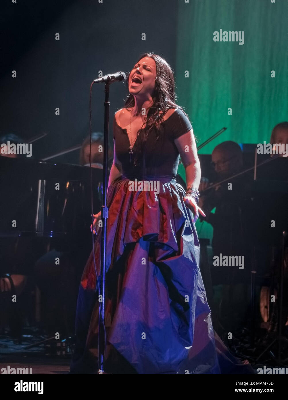April 2, 2018 AMY LEE lead singer of US band Evanescence live at a