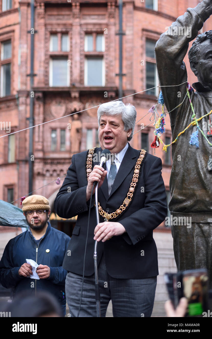 Nottingham, UK 03rd April 2018 Nottingham Muslim community gathers