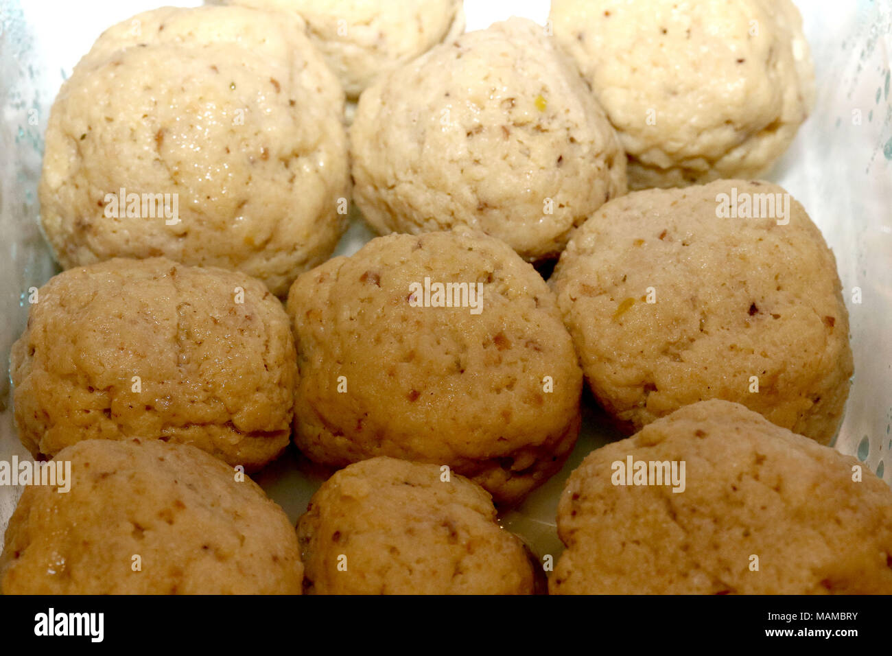 Matzah balls in a dish Stock Photo Alamy