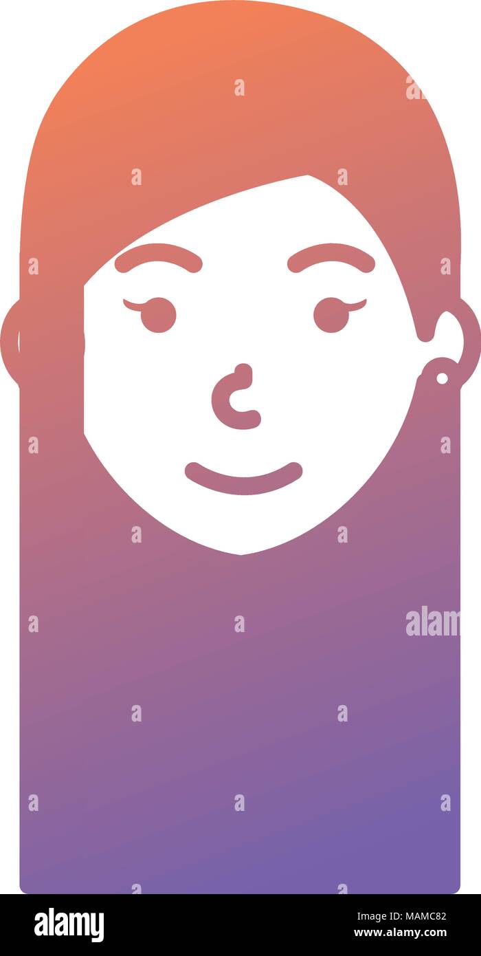 beautiful woman head avatar character vector illustration design Stock ...