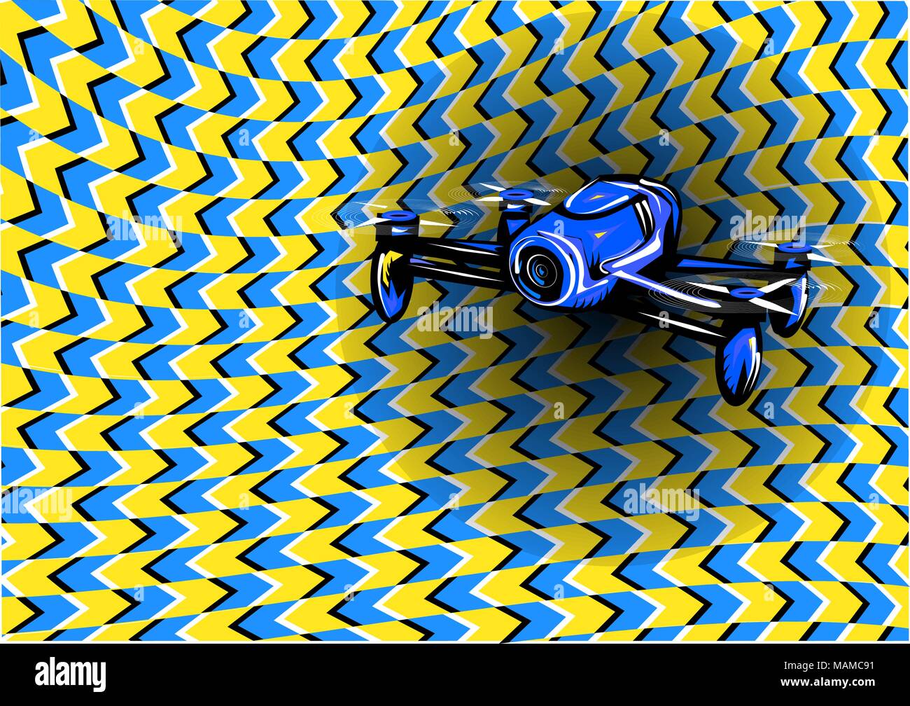 drone and optical illusion of movement Stock Vector Image & Art - Alamy