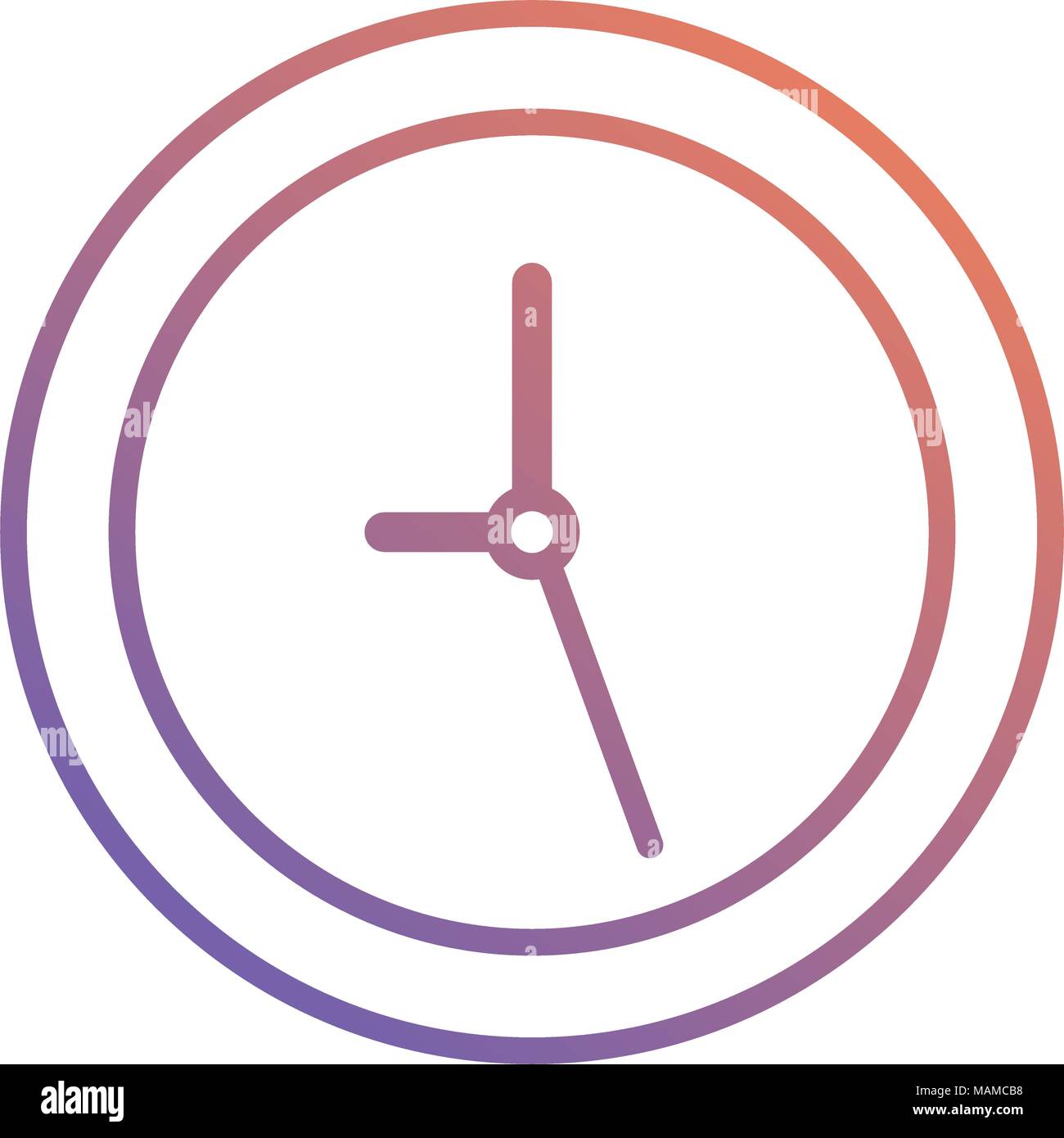 time clock isolated icon vector illustration design Stock Vector Image ...