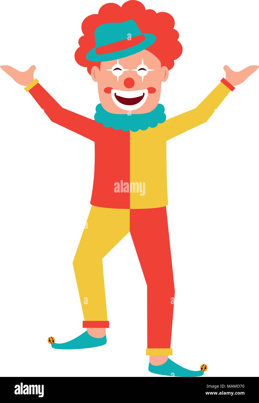 Circus Clown Comic Character Stock Vector Image Art Alamy
