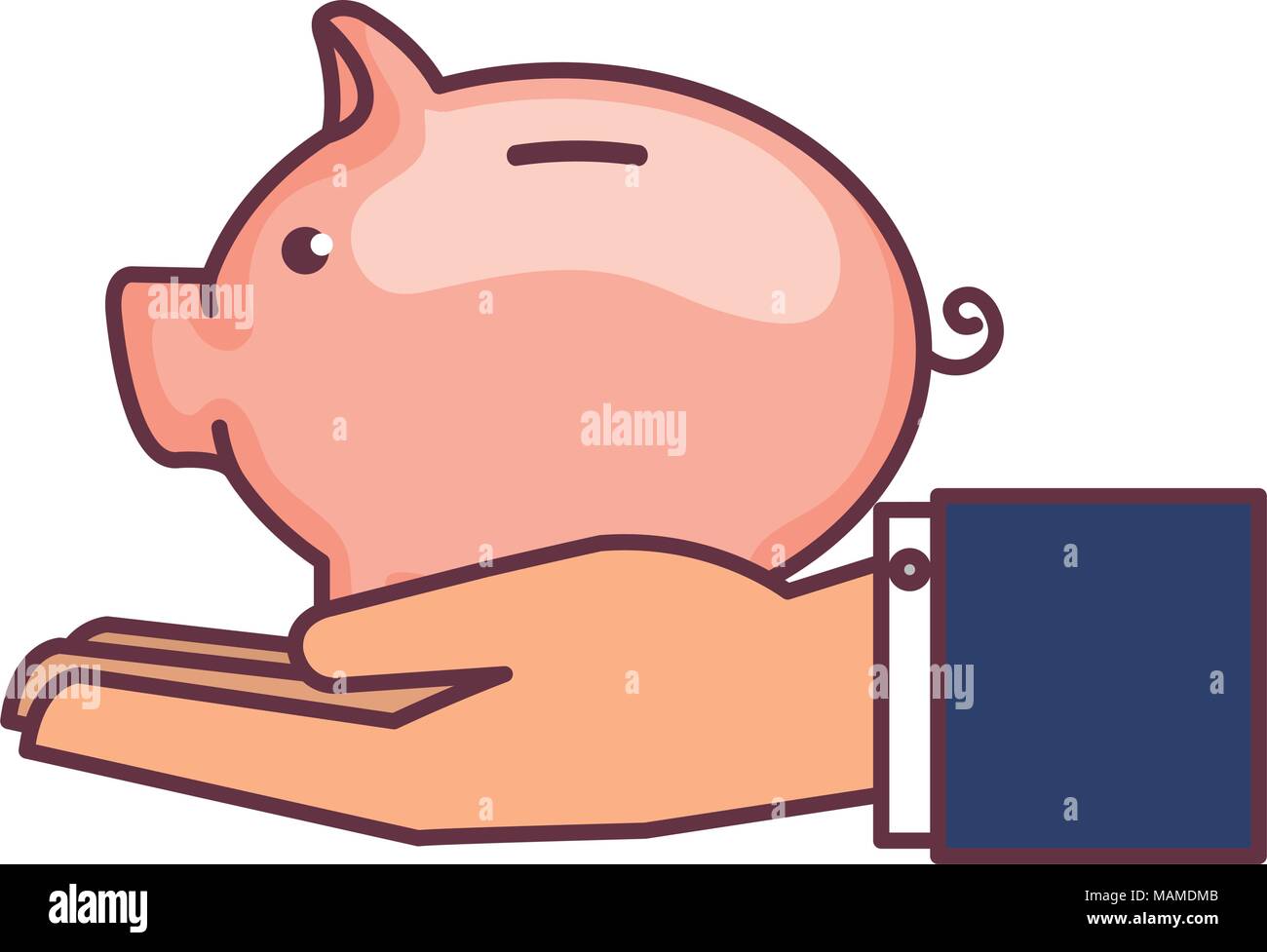 hand lifting piggy savings Stock Vector Image & Art - Alamy
