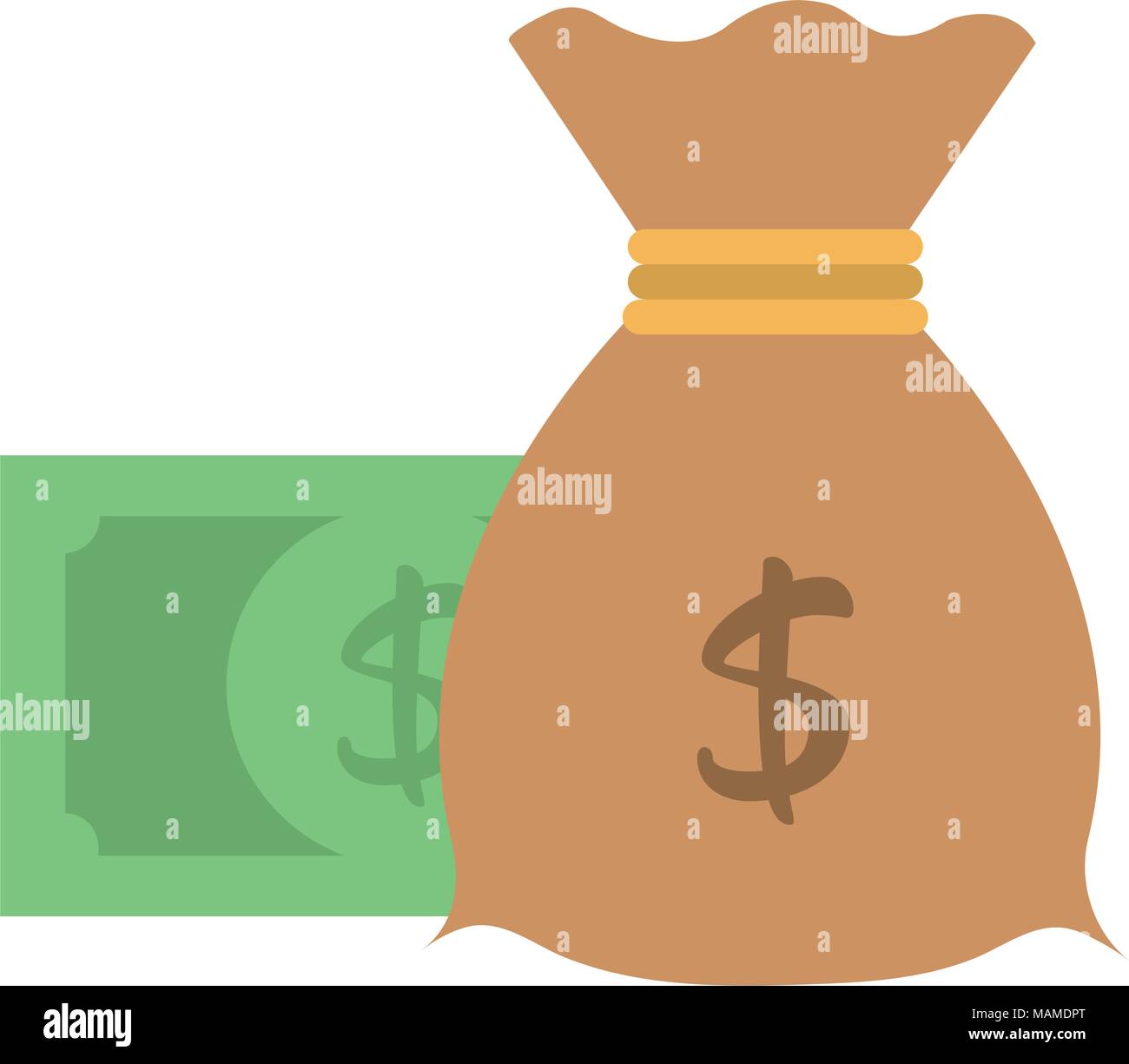 money bag with dollar Stock Vector Image & Art - Alamy