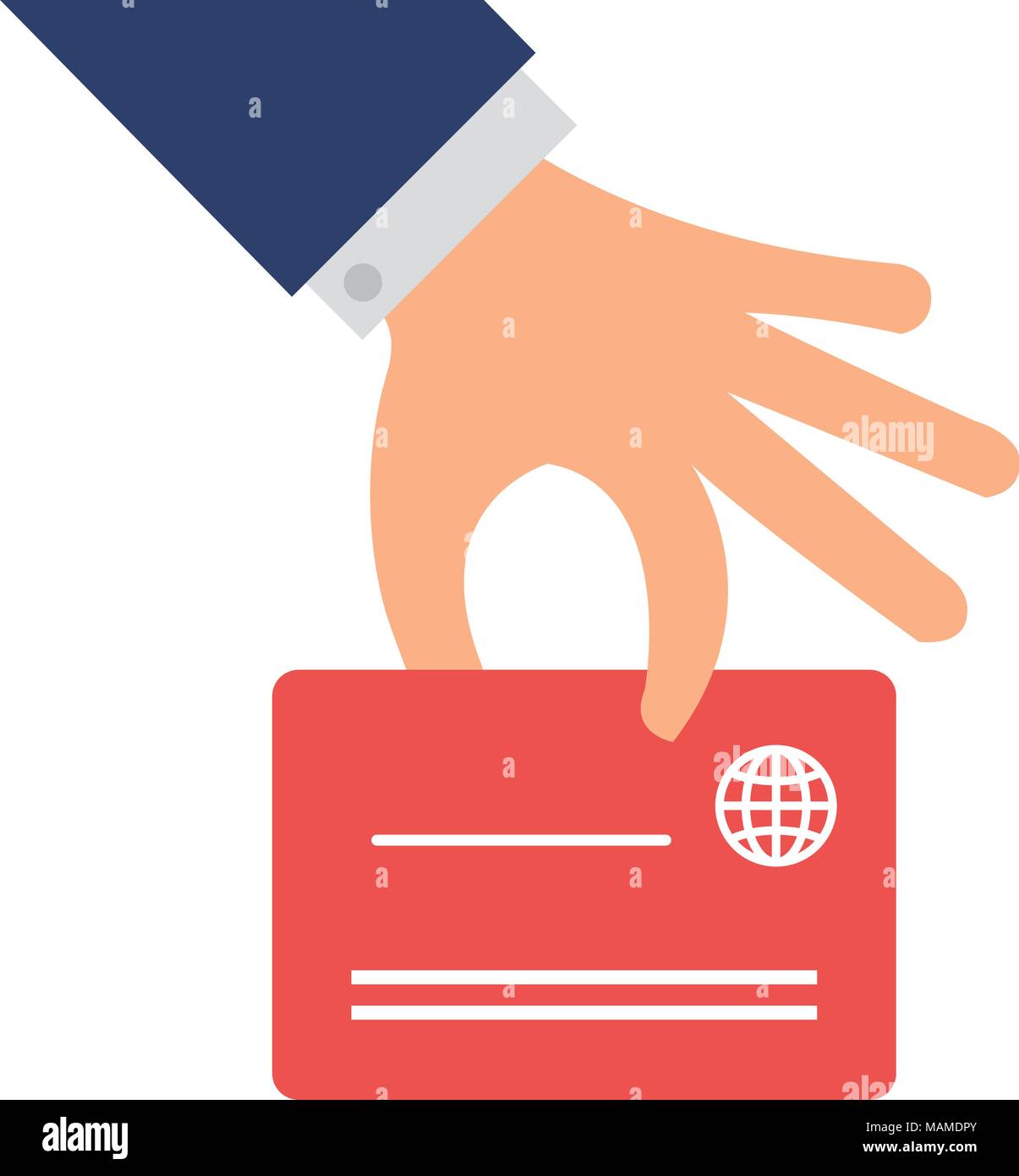 hand with credit card isolated icon Stock Vector Image & Art - Alamy