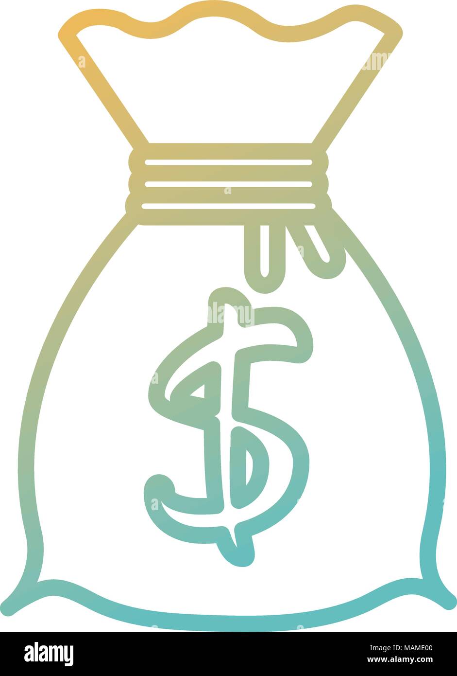 money bag isolated icon Stock Vector Image & Art - Alamy