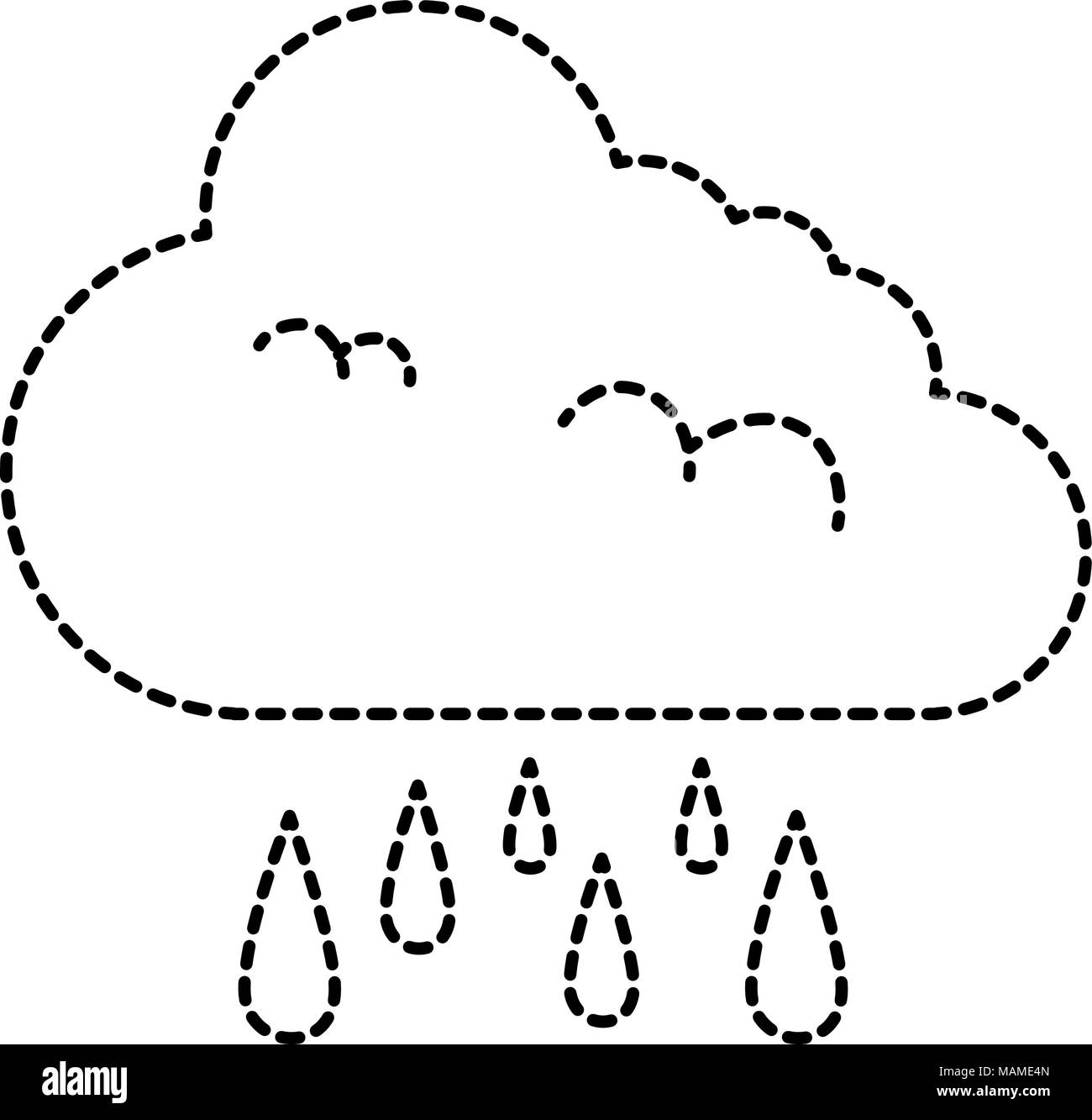 climate cloud with rain drops Stock Vector Image & Art - Alamy