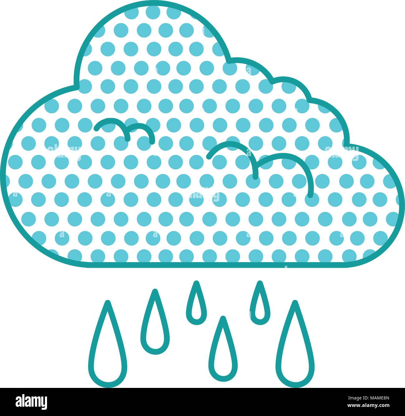 climate cloud with rain drops Stock Vector Image & Art - Alamy