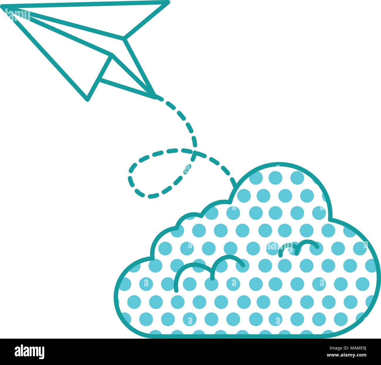paper airplane flying with cloud Stock Vector Image & Art - Alamy